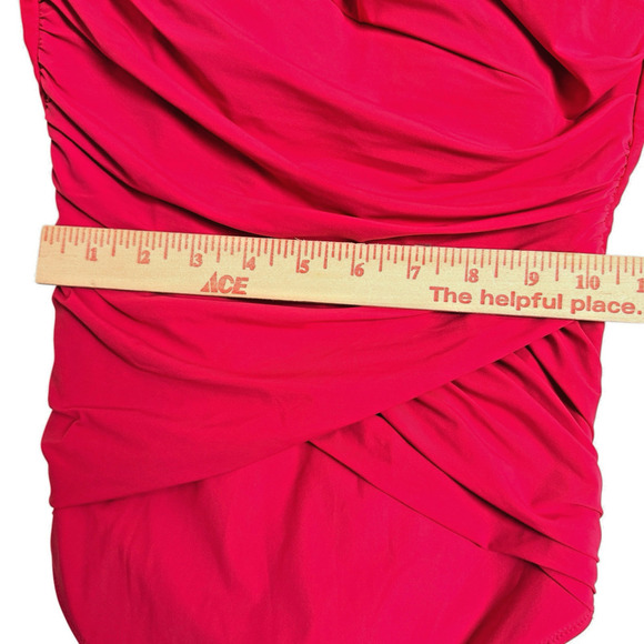 Gottex Sz 8 One Piece Bathingsuit Ruched Summer Beach‎ Cruise Pool Slimming - Picture 9 of 16